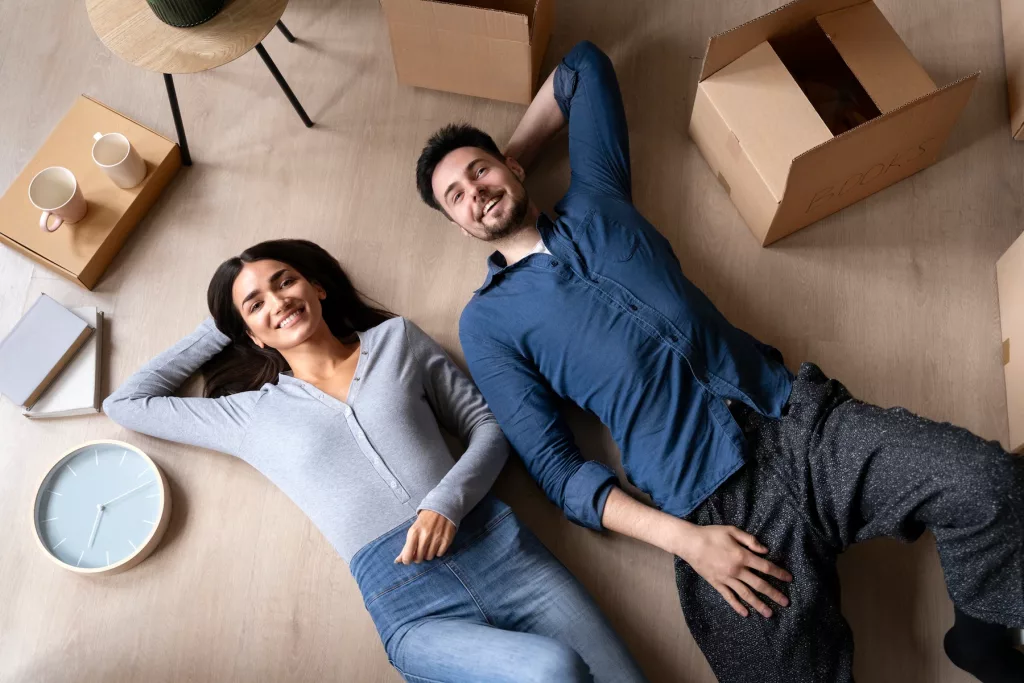 couple after moving their new home at Melbourne