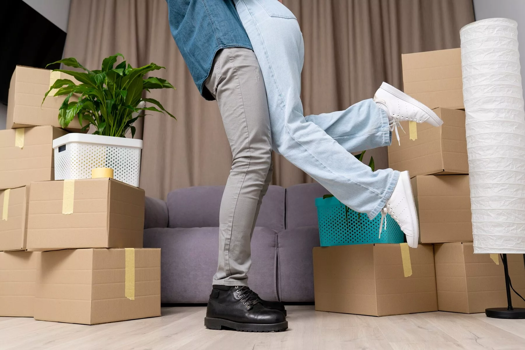 man and woman hugging house move jpg at Melbourne